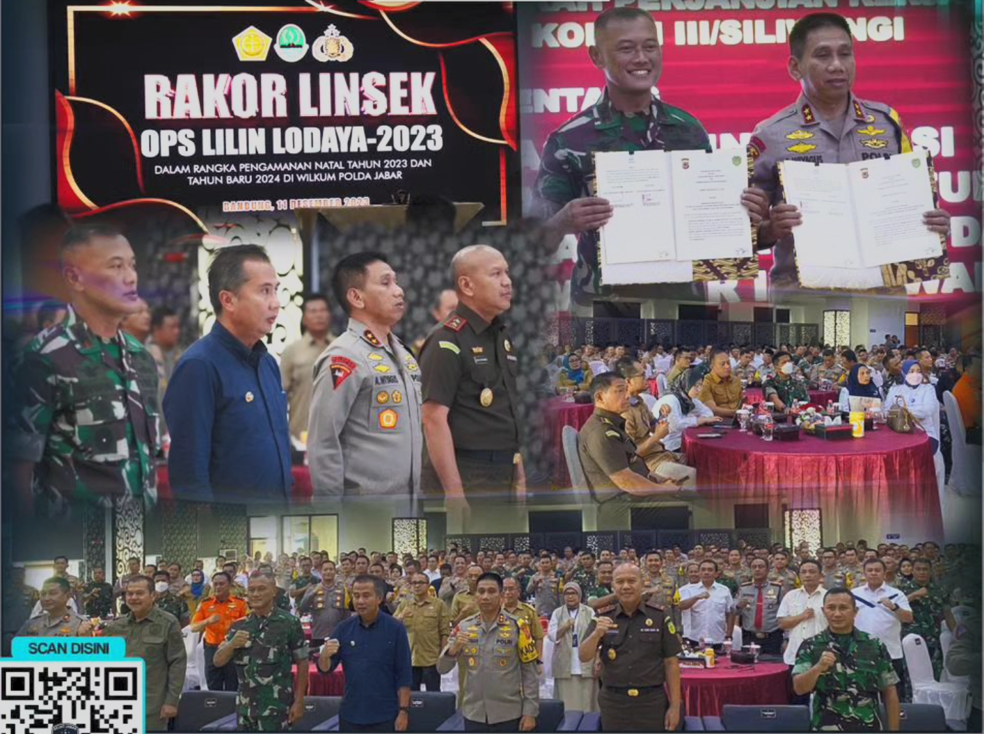 RAKOR LINSEK OPS LILIN LODAYA 2023 DALAM RANGKA PENGAMANAN NATAL TAHUN 2023 DAN TAHUN BARU 2024 DI WILAYAH HUKUM JAWA BARAT