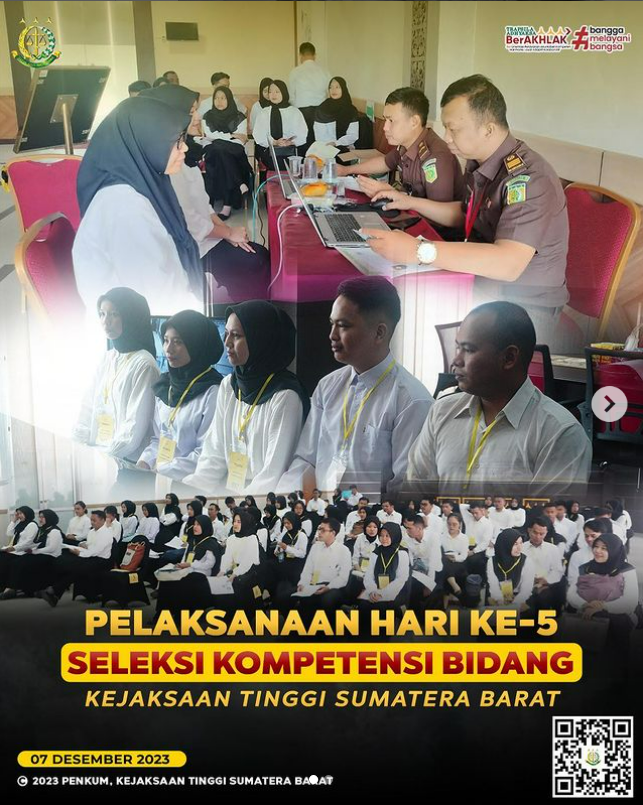 Pelaksanaan Hari Ke-5 Seleksi Kompetensi Bidang Kejaksaan Tinggi Sumatera Barat