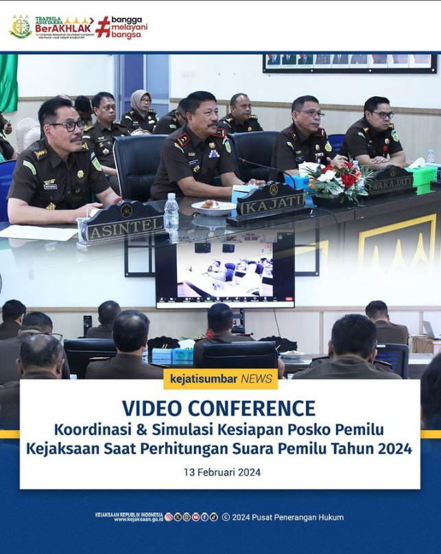 Video Conference Kesiapan Posko Pemilu