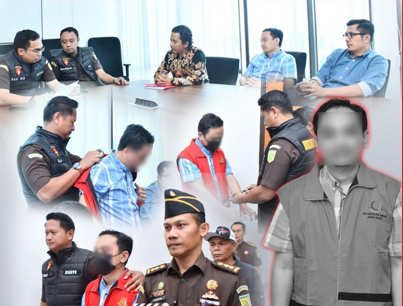 TIM PENYIDIK KEJATI JABAR MENAHAN TERSANGKA DUGAAN TIPIKOR PASAR SINDANG KASIH CIGASONG MAJALENGKA