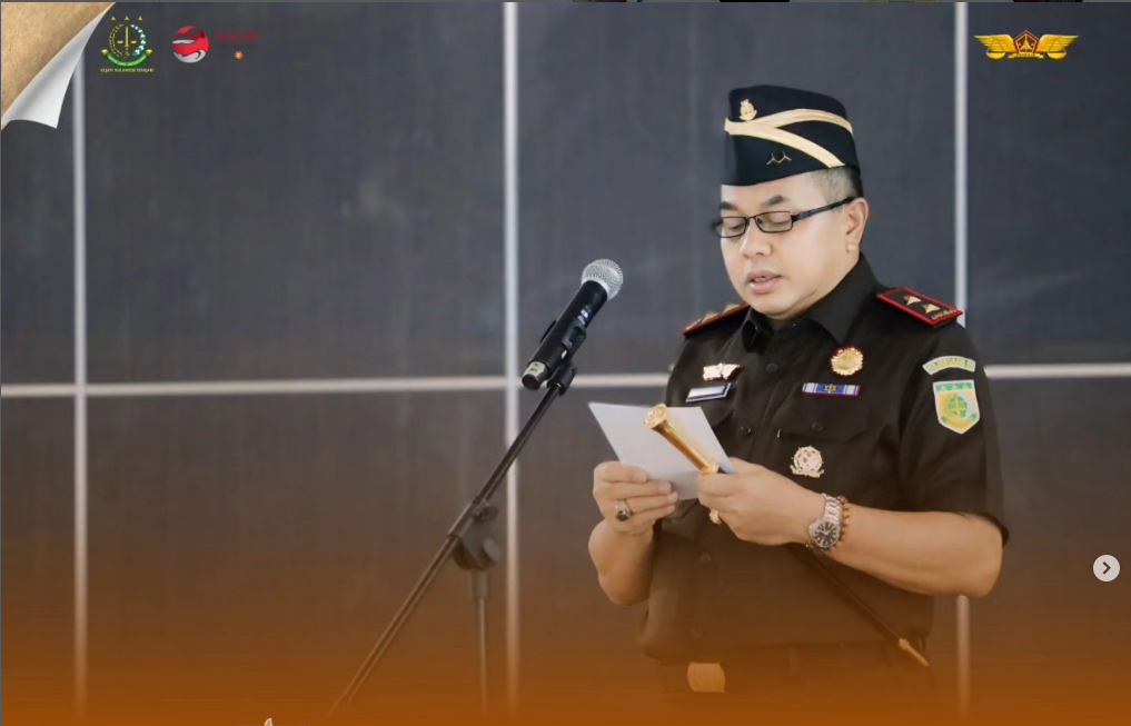 GELAR UPACARA PERINGATAN HUT PERSAJA KE -73 KAJATI SULTENG BAMBANG HARIYANTO BACAKAN AMANAT JAKSA AGUNG RI