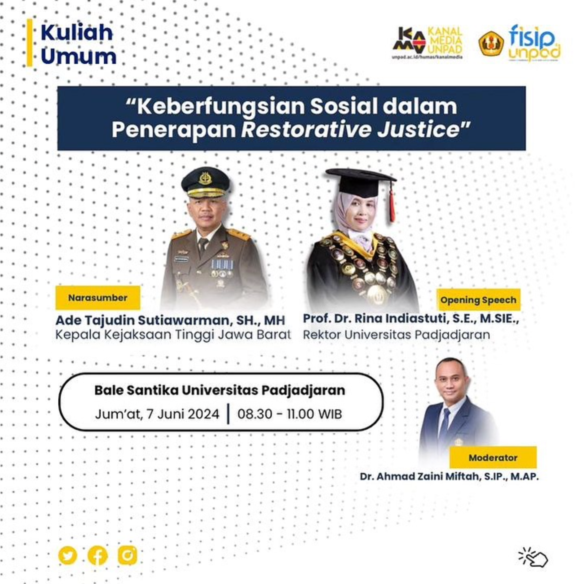 Kuliah Umum Keberfungsian Sosial dalam Penerapan Restorative Justice