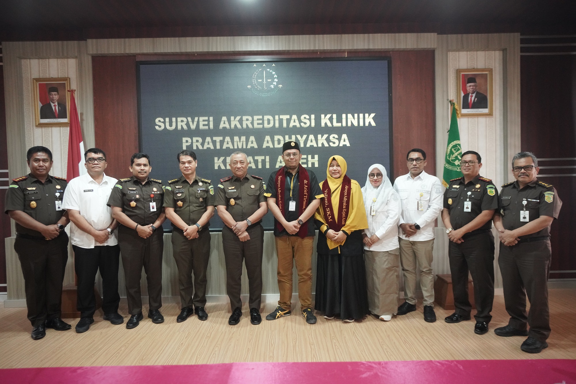 Kajati Aceh terima Menerima Kunjungan Tim Surveyor Lapklin dalam rangka Kegiatan Survei Akreditasi Klinik Pratama Adhyaksa