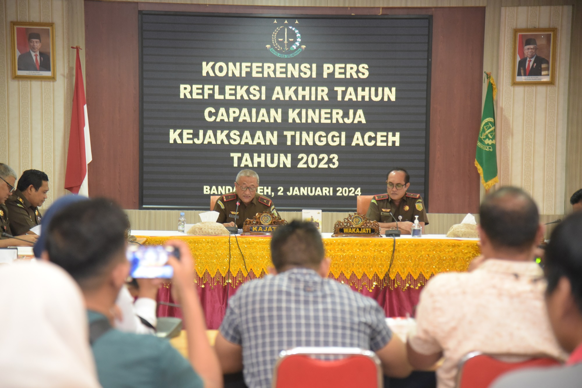 Kajati Aceh Gelar Konferensi Pers Refleksi Akhir Tahun 2023