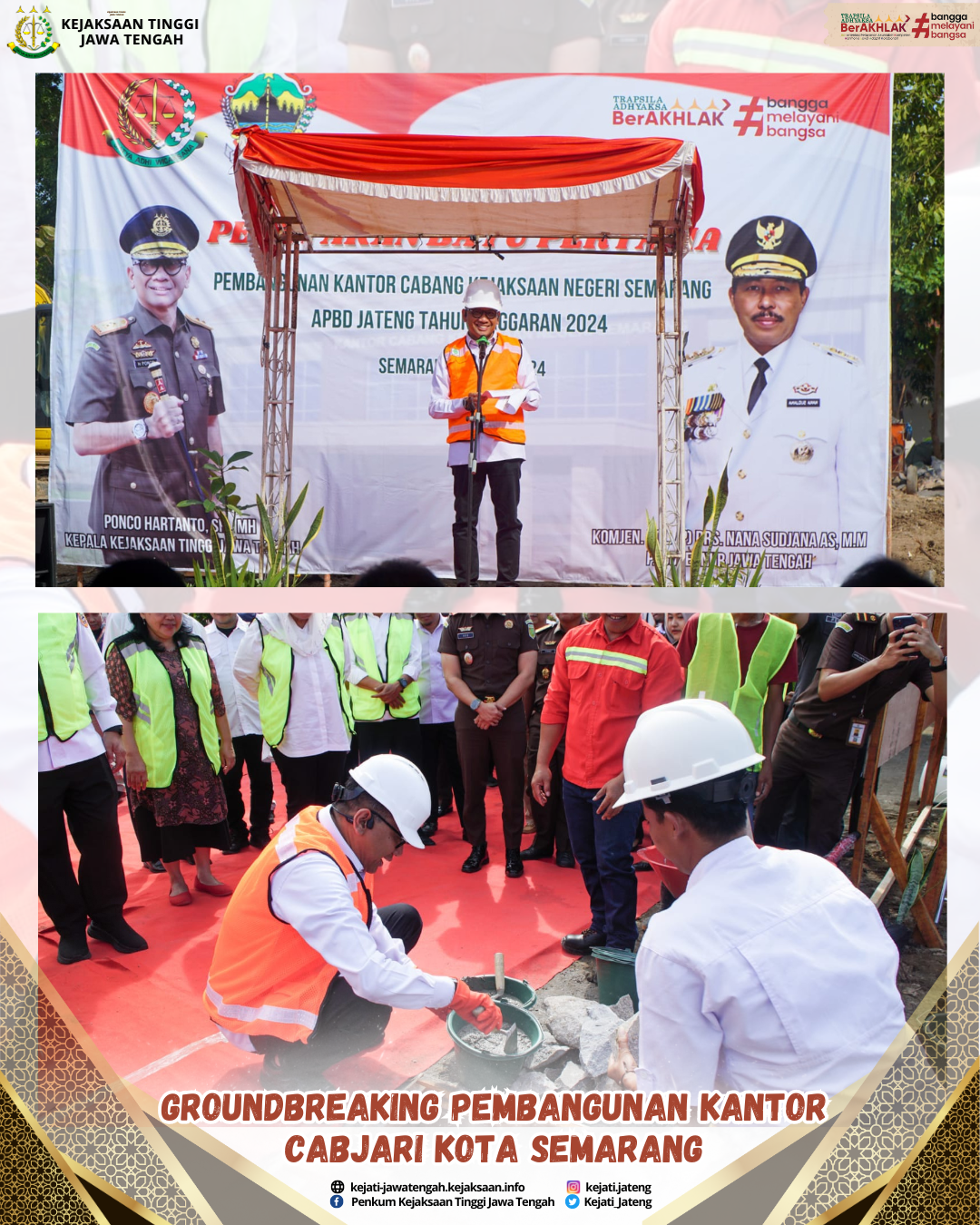 GROUNDBREAKING PEMBANGUNAN KANTOR CABJARI KOTA SEMARANG