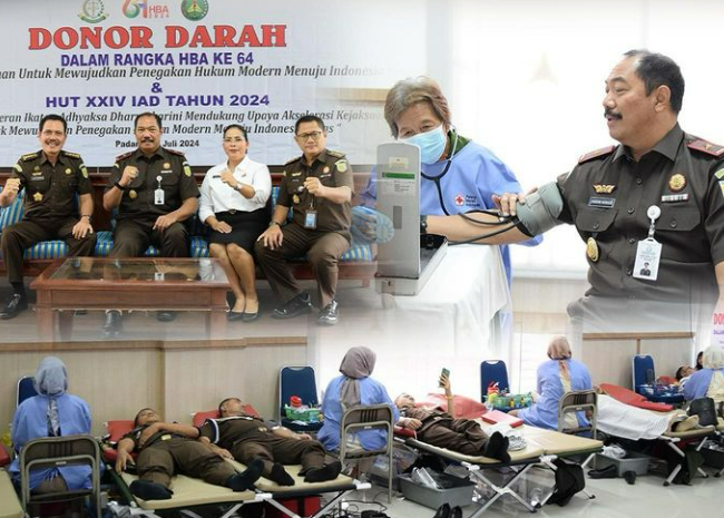 PELAKSANAAN DONOR DARAH DALAM RANGKA HARI BHAKTI ADHYAKSA KE-64 DAN HUT IKATAN ADHYAKSA DHARMAKARINI KE-XXIV