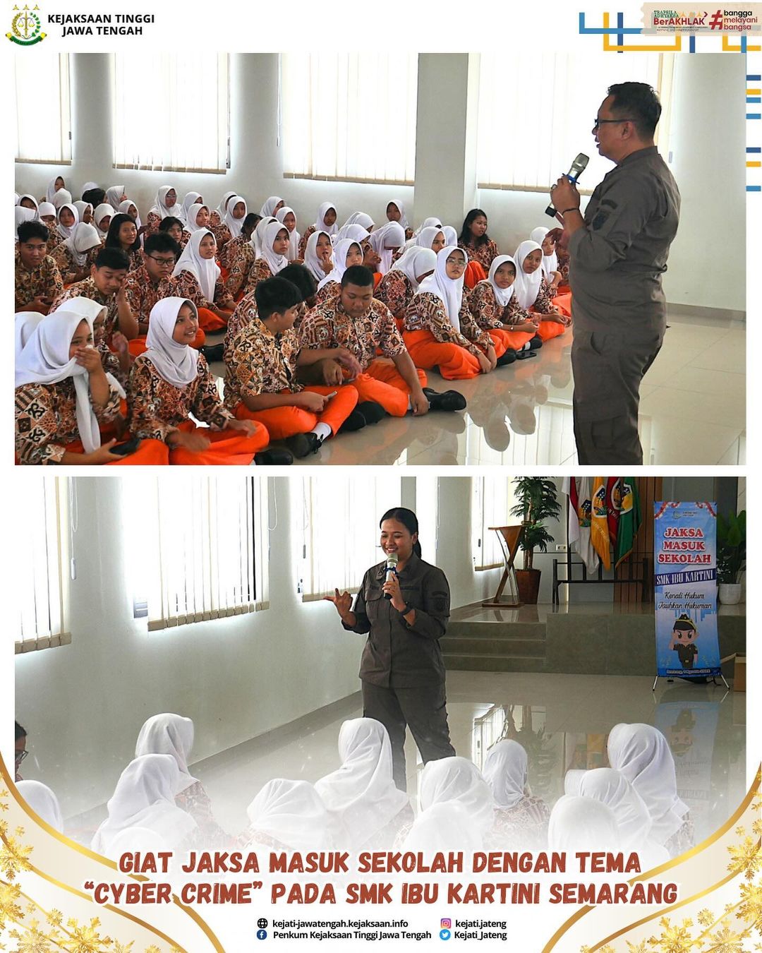 Giat Jaksa Masuk Sekolah JMS) Kejati Jateng untuk SMK Ibu Kartini Semarang