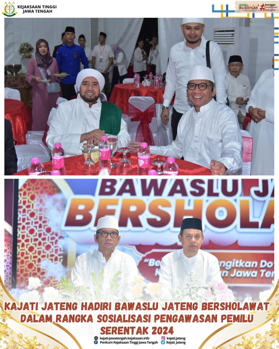 Doa  Bersholawat Bersama yang langsung dipimpin oleh Al Habib Syech bil Abdul Qodir Assegaf