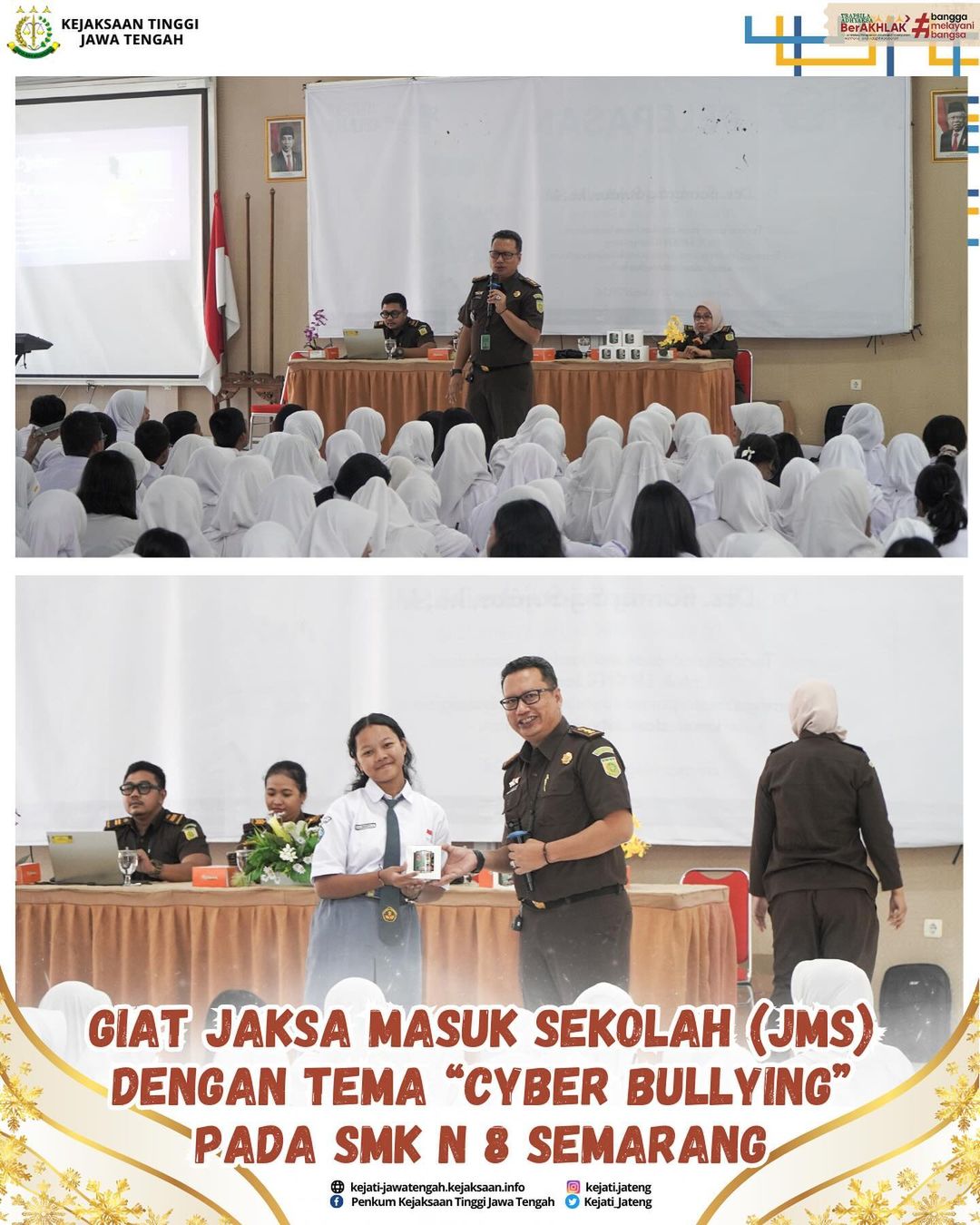 Giat Jaksa Masuk Sekolah JMS) Kejati Jateng untuk SMK N 8 Semarang