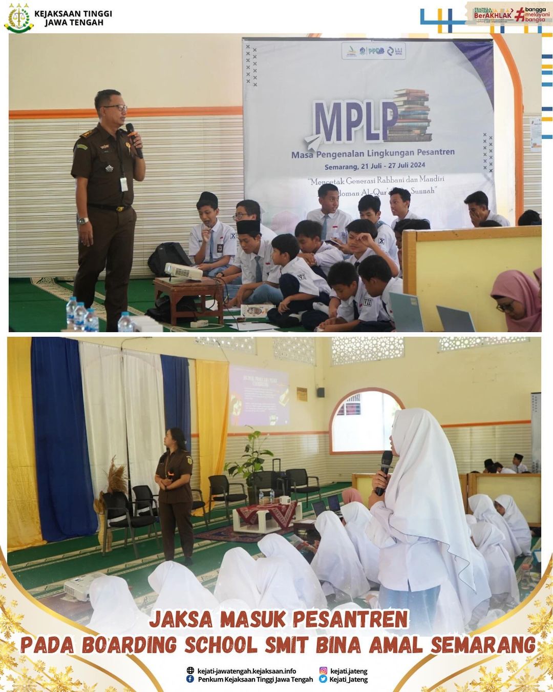 Jaksa Masuk Pesantren pada Boarding School SMIT Bina Amal Semarang