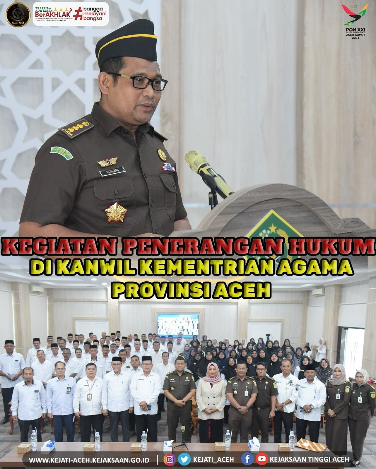 Kejati Aceh Beri Penerangan Hukum Pengelolaan Dana BOS untuk Madrasah di Seluruh Aceh