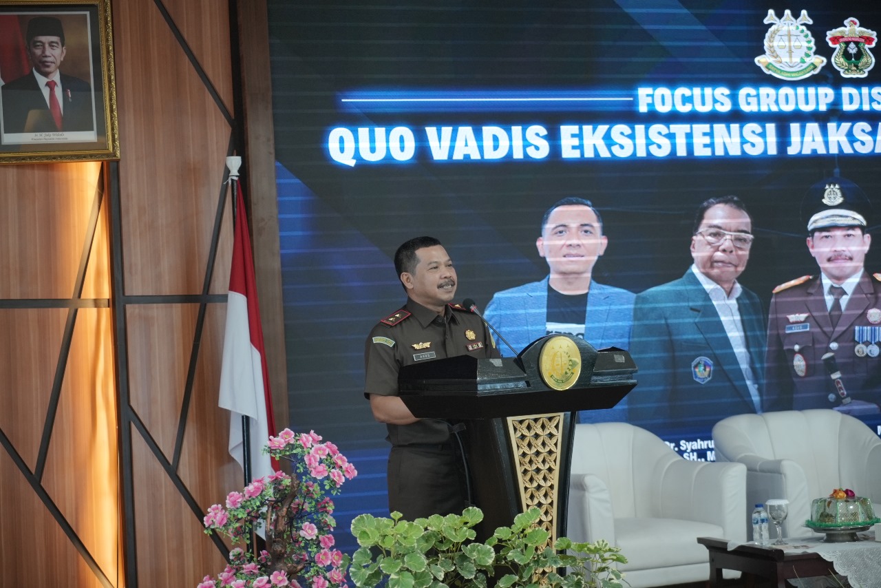 KAJATI SULSEL AGUS SALIM BUKA FGD “QUO VADIS EKSISTENSI JAKSA PENGACARA NEGARA”