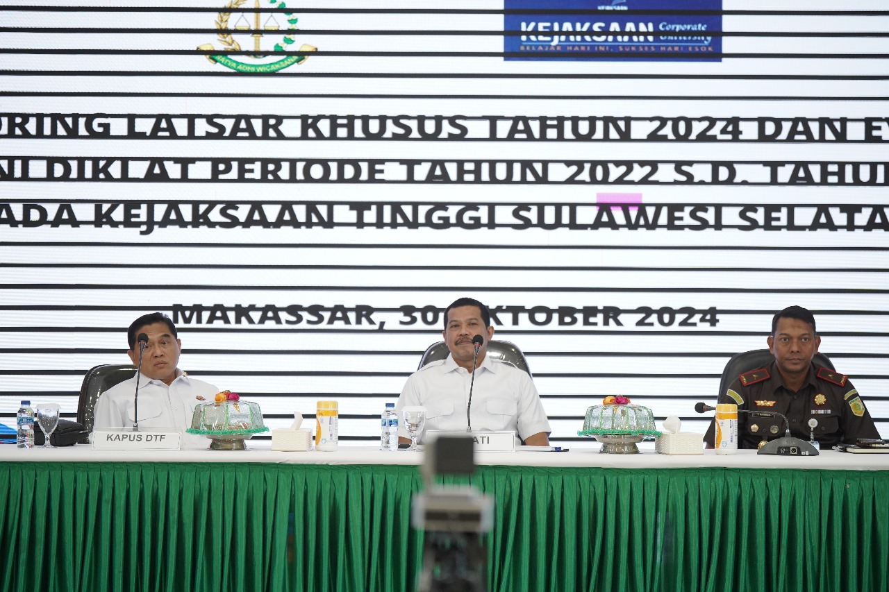 KAJATI SULSEL AGUS SALIM TERIMA KUNJUNGAN TIM MONEV LATSAR KHUSUS TAHUN 2024 DAN EVALUASI ALUMNI DIKLAT 2022-2024