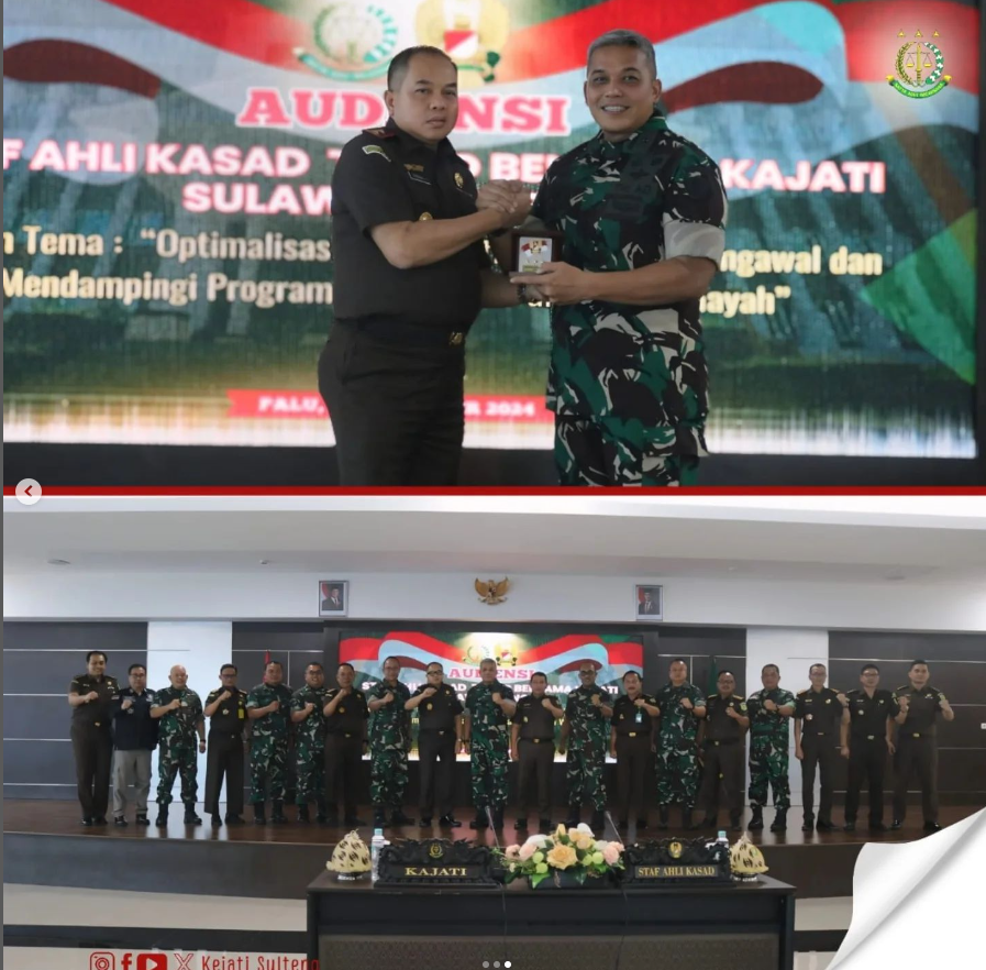 AUDIENSI STAF AHLI KASAD TNI AD BERSAMA KAJATI SULTENG