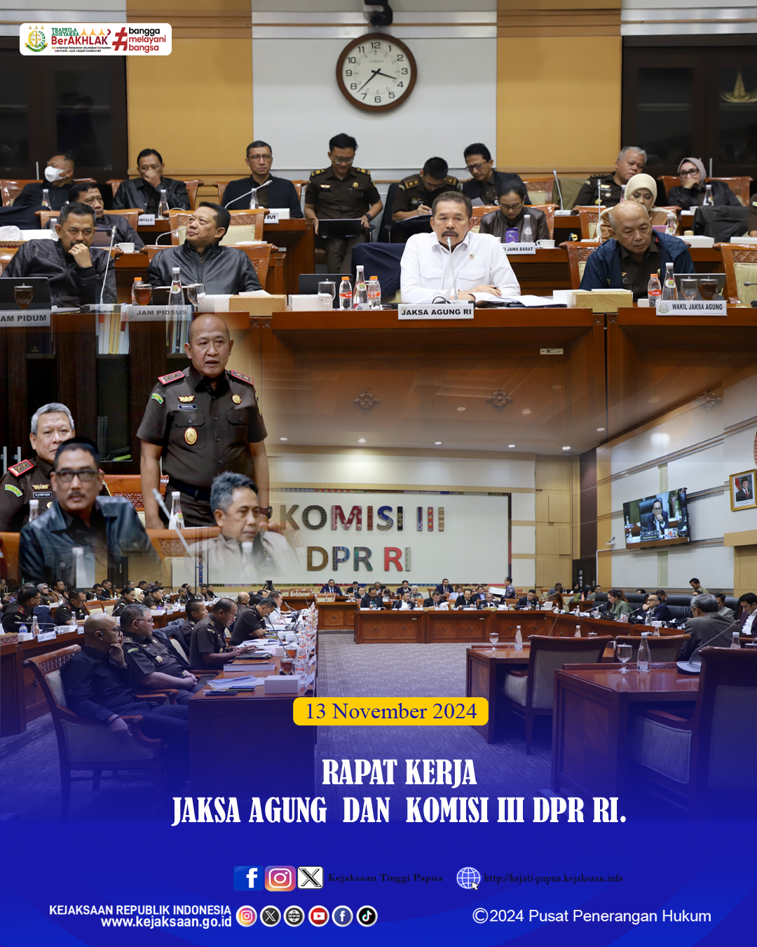 RAPAT KERJA JAKSA AGUNG DAN KOMISI III DPR RI.