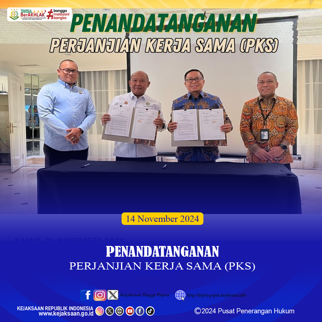 Penandatanganan Perjanjian Kerja Sama Penanganan Masalah Hukum