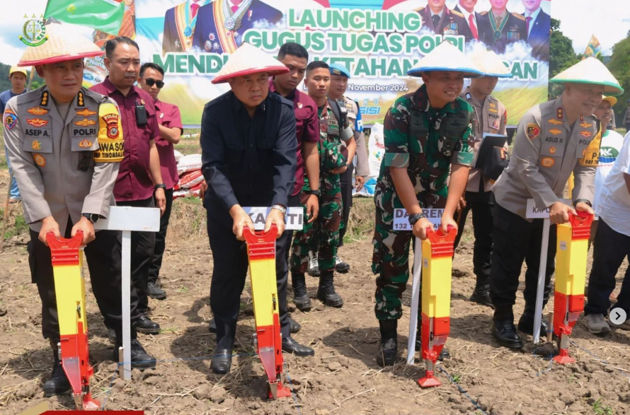 KAJATI SULTENG BAMBANG HARIYANTO HADIRI LAUNCHING GUGUS TUGAS POLRI DALAM MENDUKUNG KETAHANAN PANGAN