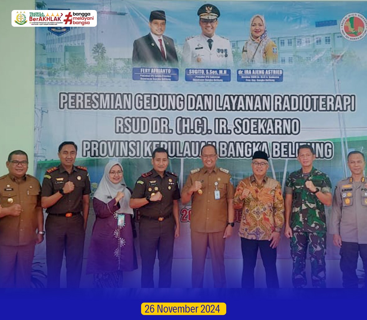 Kajati Kep. Babel Menghadiri Peresmian Gedung dan Layanan Radioterapi RSUD Dr. H.C). Ir Soekarno Provinsi Kepulauan Bangka Belitung