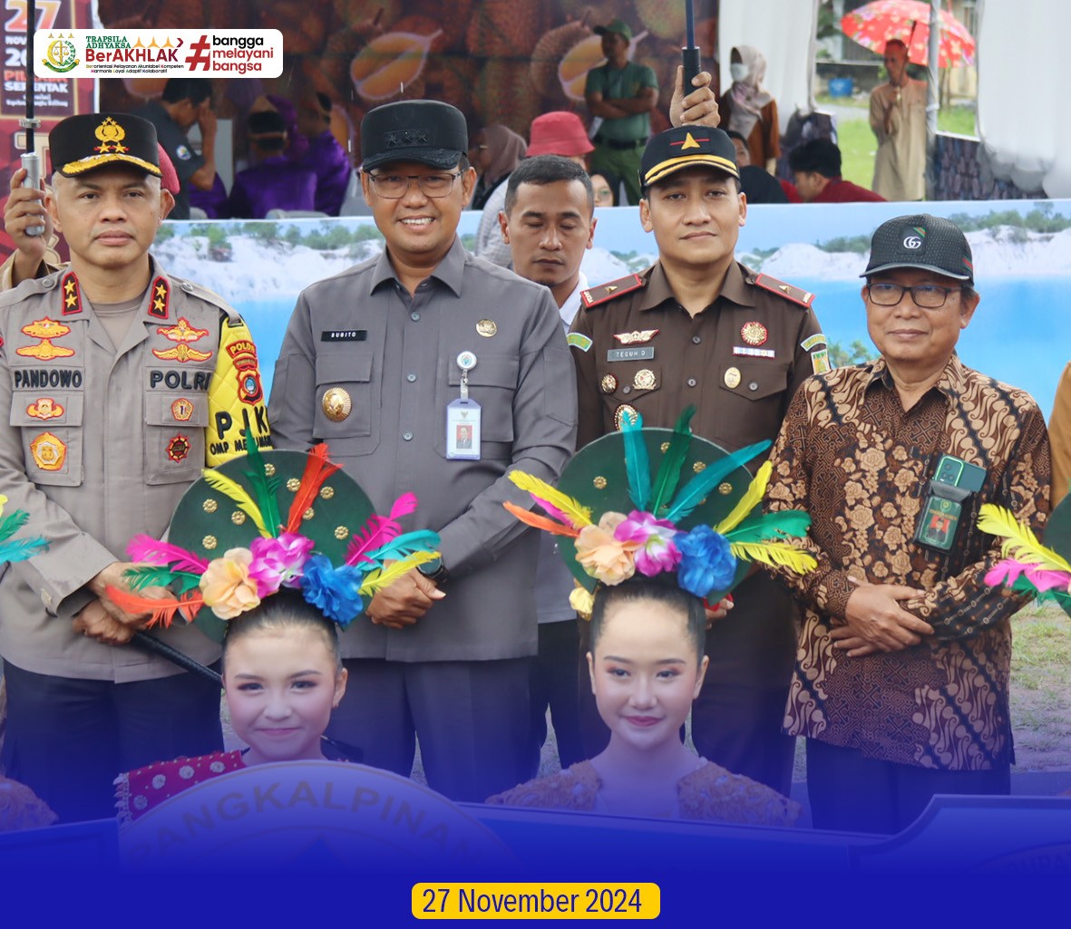 Kajati Babel melaksanakan Supervisi dan Monitoring Pelaksanaan Pemungutan Suara 27 November 2024 TPS 005 Lapangan Bola Kampung Dul