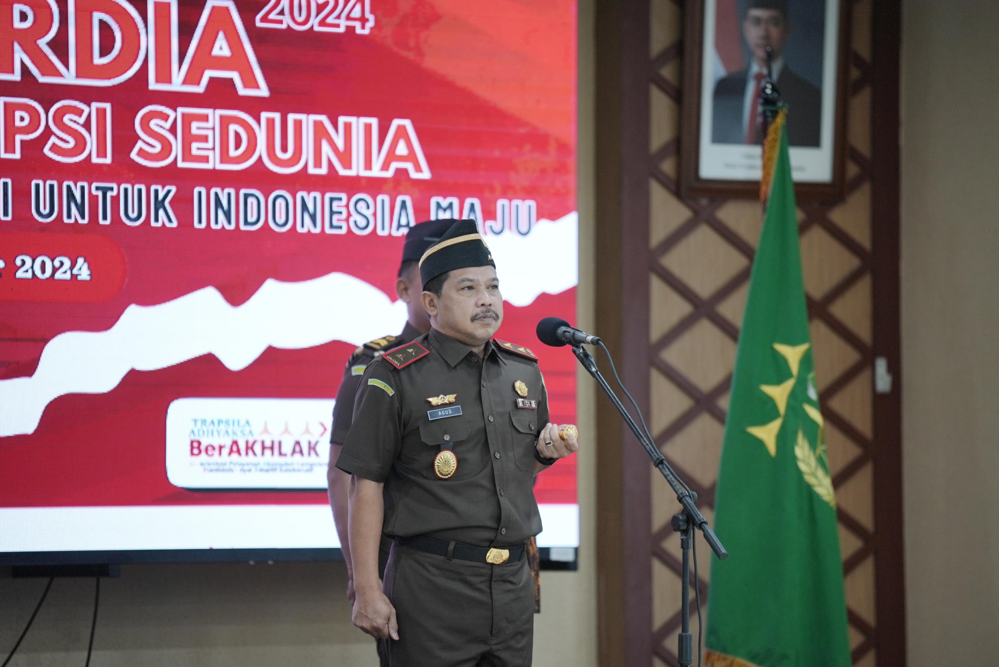 HAKORDIA TAHUN 2024, KAJATI SULSEL AGUS SALIM INGATKAN PESAN JAKSA AGUNG UNTUK MENJAGA INTEGRITAS DAN MORAL