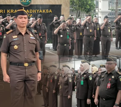 Asisten Tindak Pidana Khusus Kejaksaan Tinggi Sumatera Barat memimpin Apel Pagi