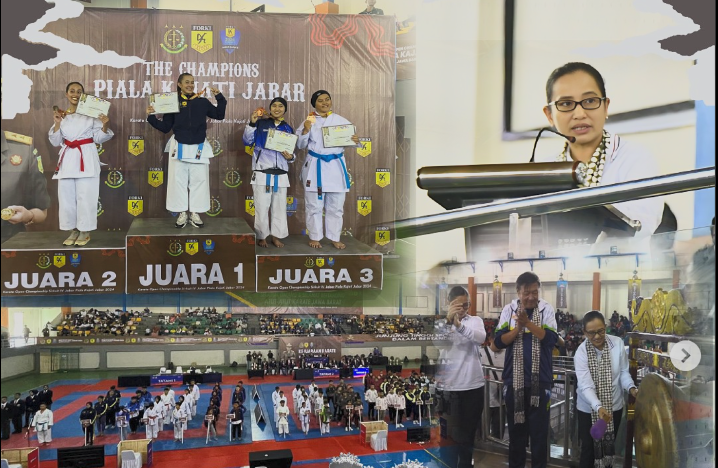 Kajati Jabar membuka kejuaraan Karate Kajati Jabar Cup dengan tema Garut Karate Open Championship II tahun 2024