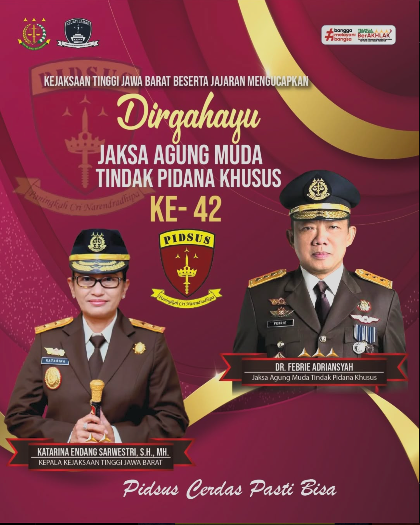 Dirgahayu Jaksa Agung Muda Tindak Pidana Umum Ke-42 th